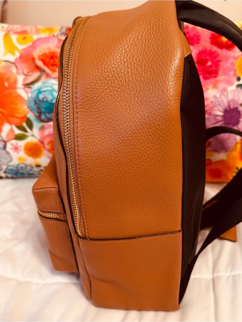 Coach Charlie medium size pebble leather backpack.